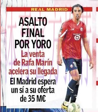 记者:皇马2000万欧+1000万欧浮动报价约罗遭拒